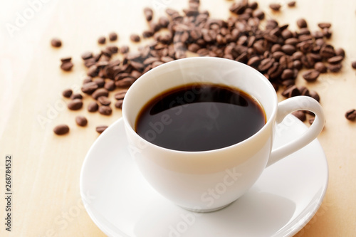 コーヒー Coffee cup on wooden background © Nishihama