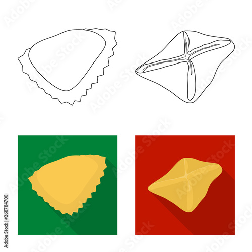 Vector design of products  and cooking logo. Collection of products  and appetizer vector icon for stock.