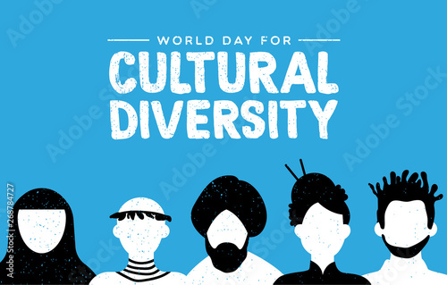 Cultural Diversity card of diverse ethnic people