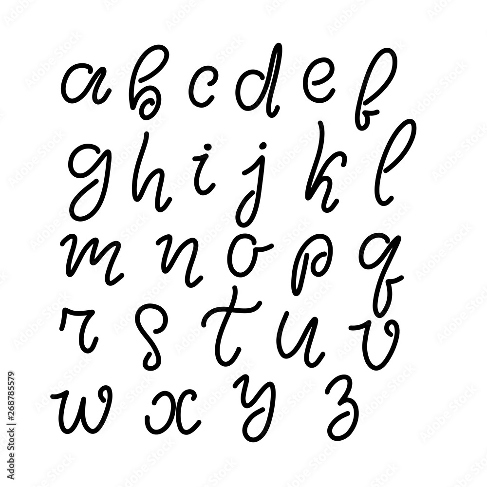 Hand drawn lettering font, alphabet Hand drawn lettering font, alphabet