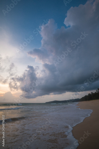 Sunset on the Thailand beach 