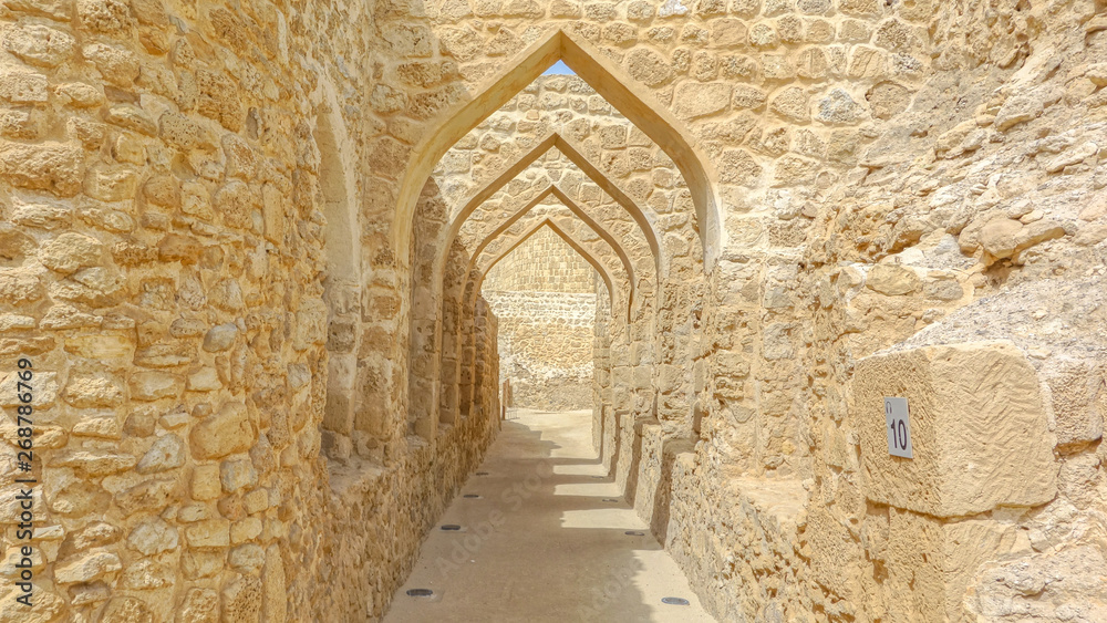 Arches at Al Qalat Fort, Qal'at al-Bahrain