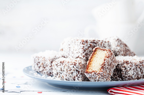 Australian Lamington cakes ...
