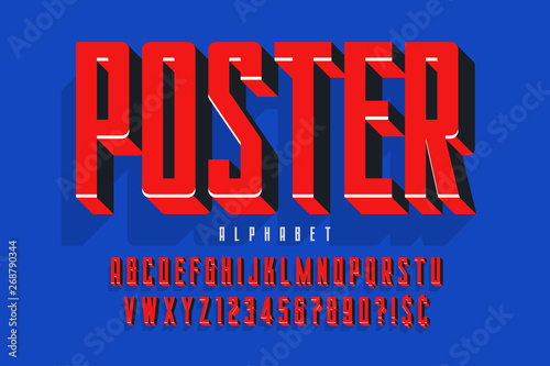 Protest display font design, alphabet, character set