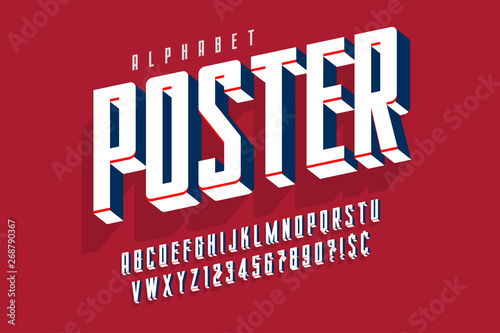 Protest display font design, alphabet, character set
