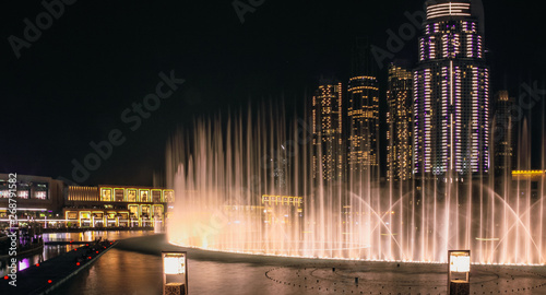 Photography View from the observation platform at the singing fountains and Dubai Mall