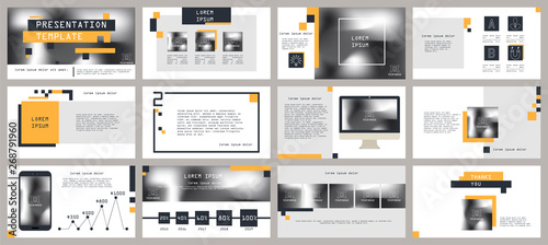 Presentation and slide layout background. Design yellow geometric template. Use for business annual report, flyer, marketing, leaflet, advertising, brochure, modern style.