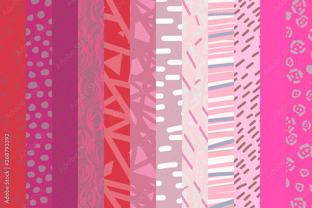Pink purple gradient collage background hand drawn background catoon style Pink purple gradient collage background hand drawn background catoon style