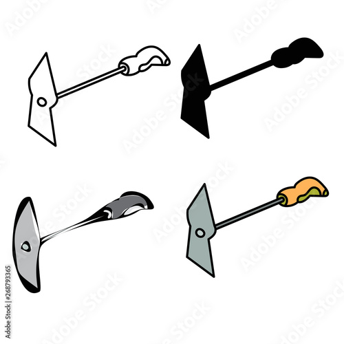  isolated, hoe, chopper for the garden