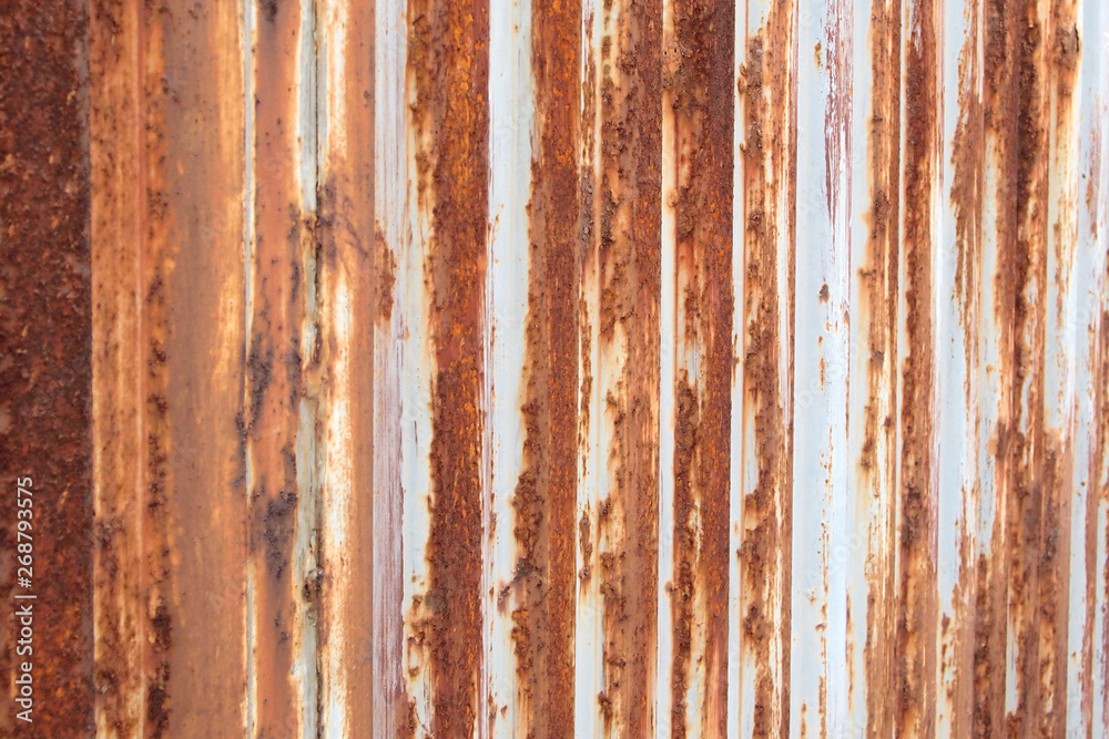 Old zinc wall surface Fence Old zinc wall surface Fence