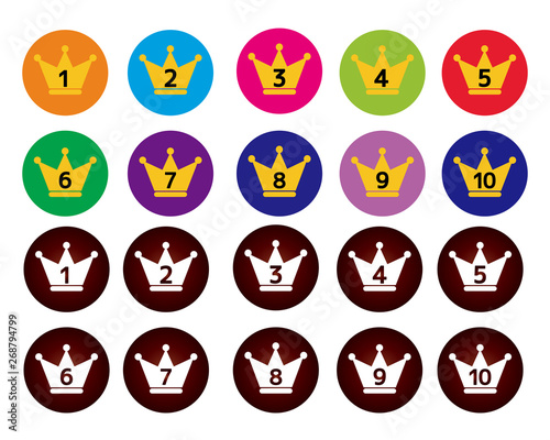 王冠 数字 ランキング メダル