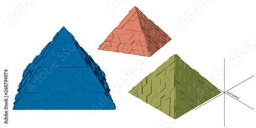 Abstract futuristic pyramid...