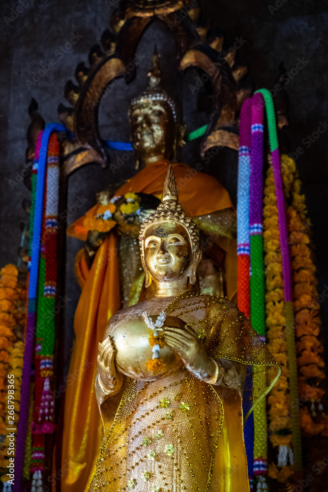 Buddha statues at Kampang Temple, Bnagkok, Thailand