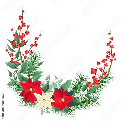 christmas wreath with red bow