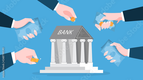 Bank concept. Idea of finance, money investment