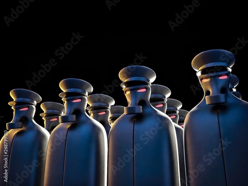 Cuadro en lienzo Oppression • Military regime • Police state