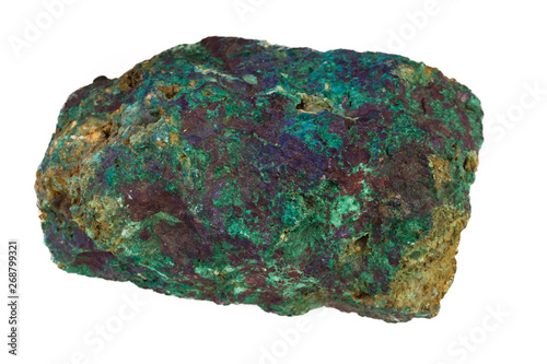 piece of copper ore isolated on white background