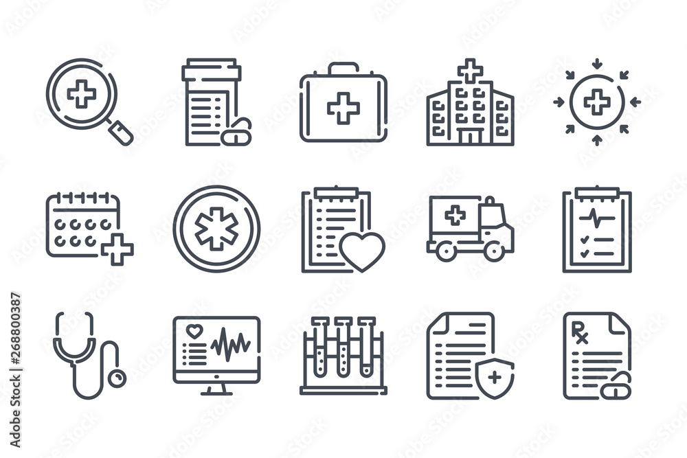 Medical aid linear icon. Nursing service. Medical volunteering