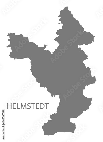 Helmstedt grey county map of Lower Saxony Germany DE