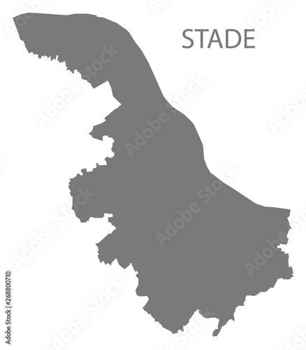 Stade grey county map of Lower Saxony Germany DE