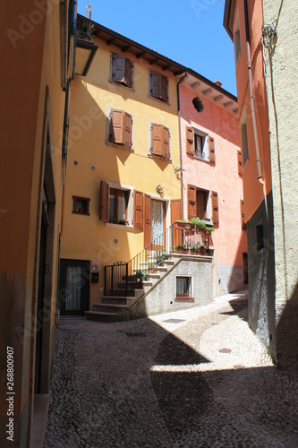 The town of Malcesine Italy Sunny summer day