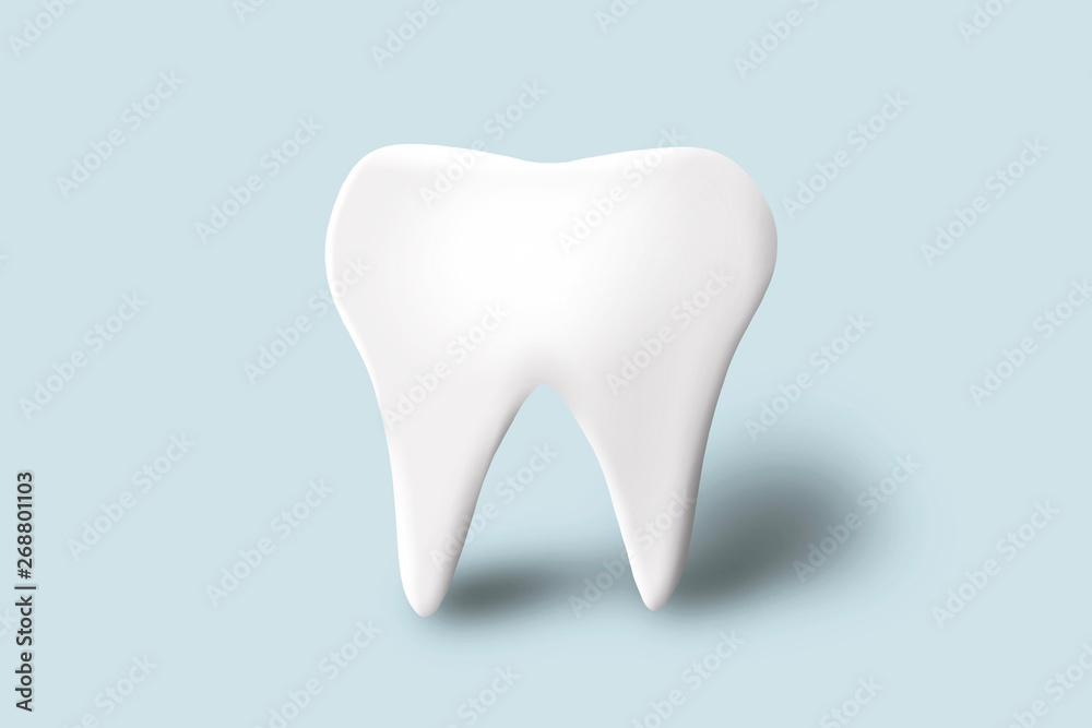Clean Teeth isolated on blue background. Dental illustration Clean Teeth isolated on blue background. Dental illustration