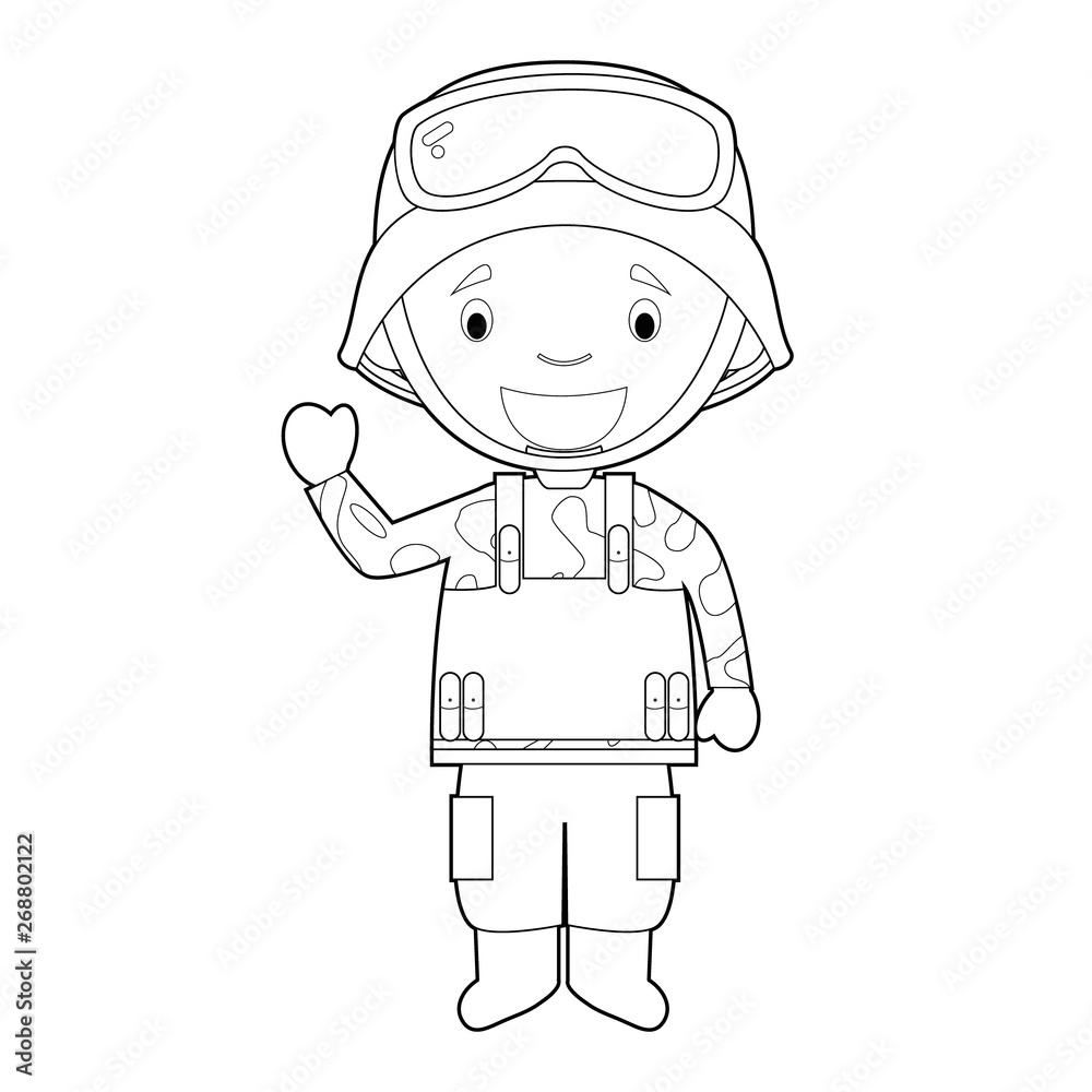 Soldier portrait outline icon. linear style sign for mobile concept and web  design. Military man in soldier helmet simple line vector icon. Symbol,  logo illustration. Pixel perfect vector graphics Stock Vector |