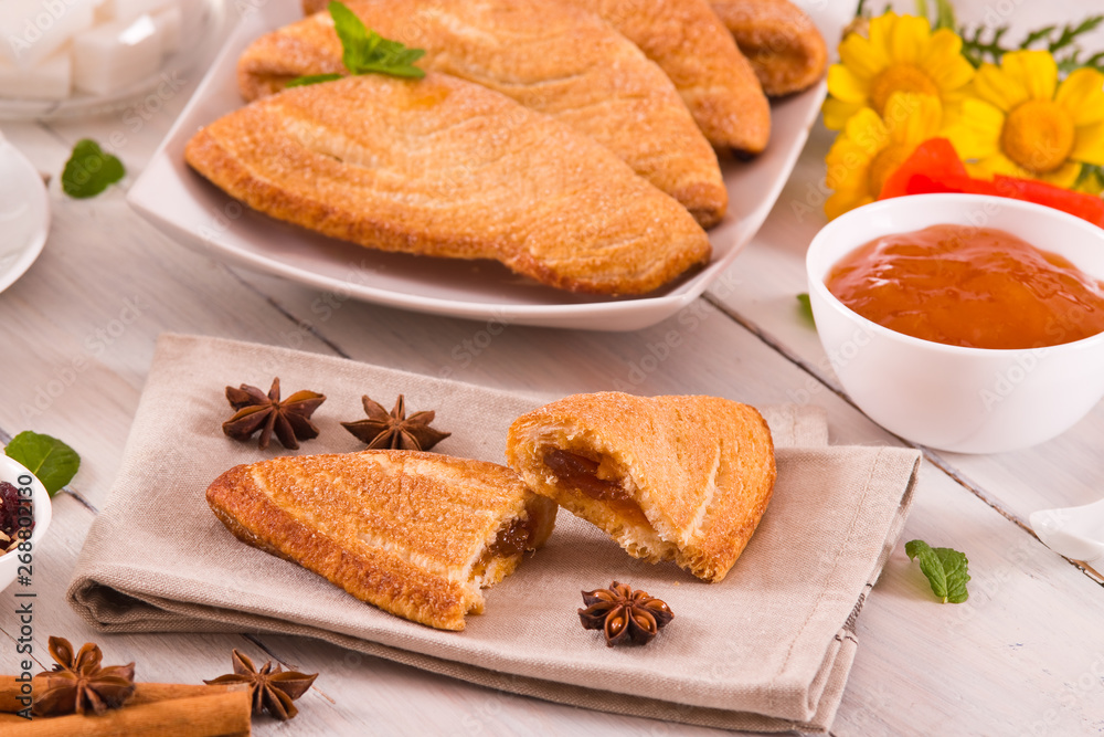 Florentines sweet puff pastries. Florentines sweet puff pastries.