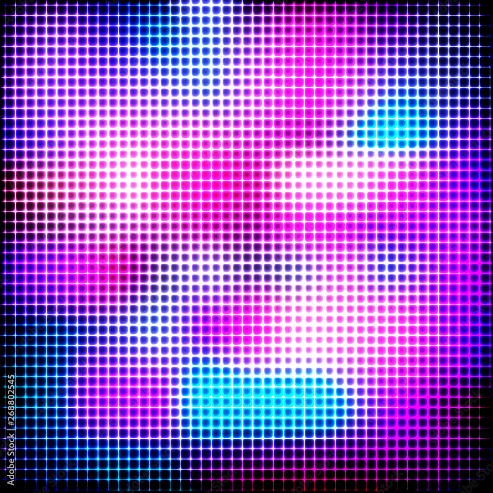 Colorful neon lines on a dark background, vector abstract illustration.