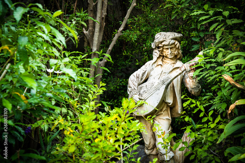 statue in the garden,at Apothecary venue, Bangkok , Thailand