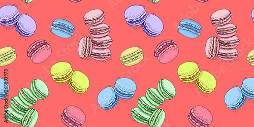 Vector illustration sketch macaron