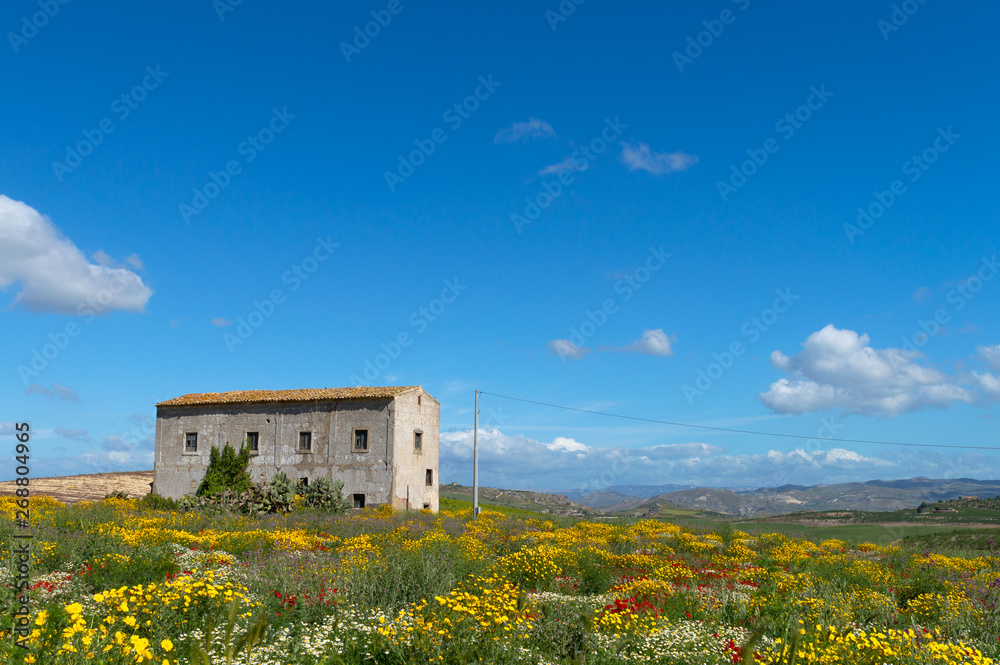 Picturesque Sicilian Scenery, Caltanissetta, Sicily, Italy, Europe