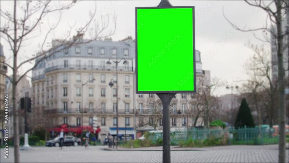street bilboard advert - green screen keying