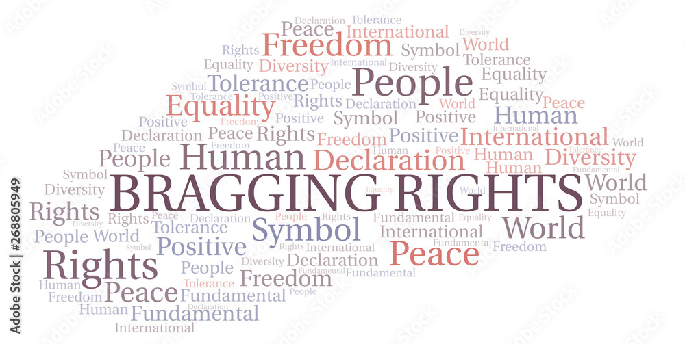 Bragging Rights word cloud. Wordcloud made with text only. Bragging Rights word cloud. Wordcloud made with text only.