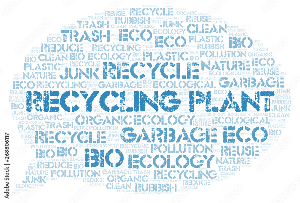 Fototapeta premium Recycling Plant word cloud.