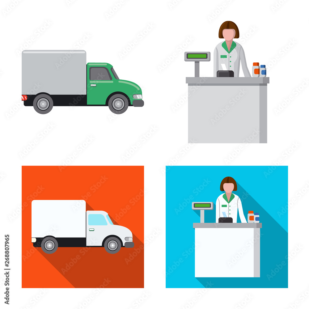 Vector illustration of pharmacy and hospital symbol. Collection of pharmacy and business stock symbol for web. Vector illustration of pharmacy and hospital symbol. Collection of pharmacy and business stock symbol for web.