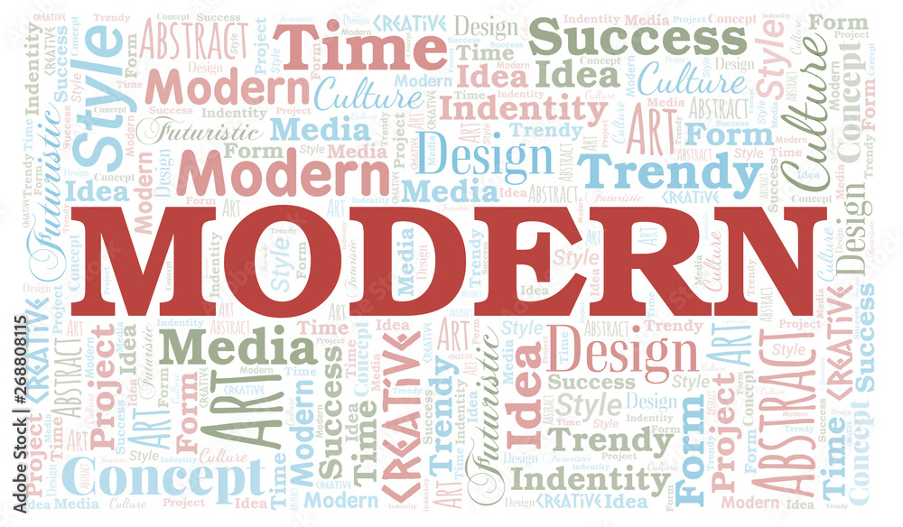 Obraz premium Modern word cloud. Wordcloud made with text only.