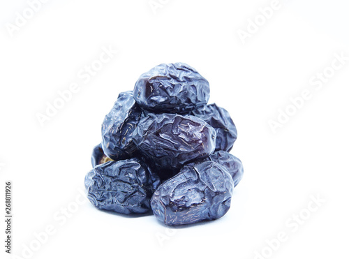 Ramadan food and iftar concept. Dates fruit                              