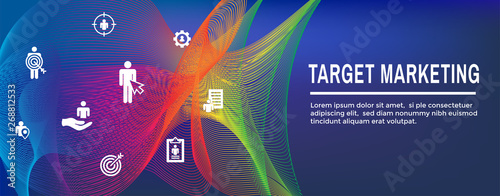 Target Marketing Icon Set and Web Header Banner