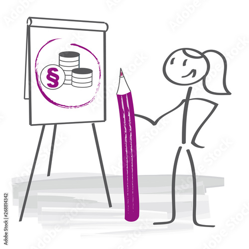 Steuerberatung- Steuerberaterin mit Flipchart