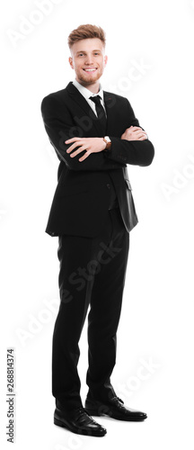 Portrait of businessman on ...