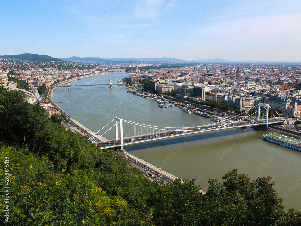 Budapest and the Danube River from Buda - Budapest, Hungary 
