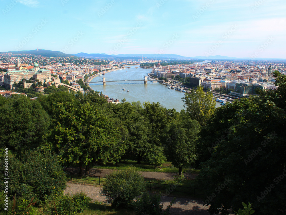 Budapest and the Danube River from Buda - Budapest, Hungary Budapest and the Danube River from Buda - Budapest, Hungary