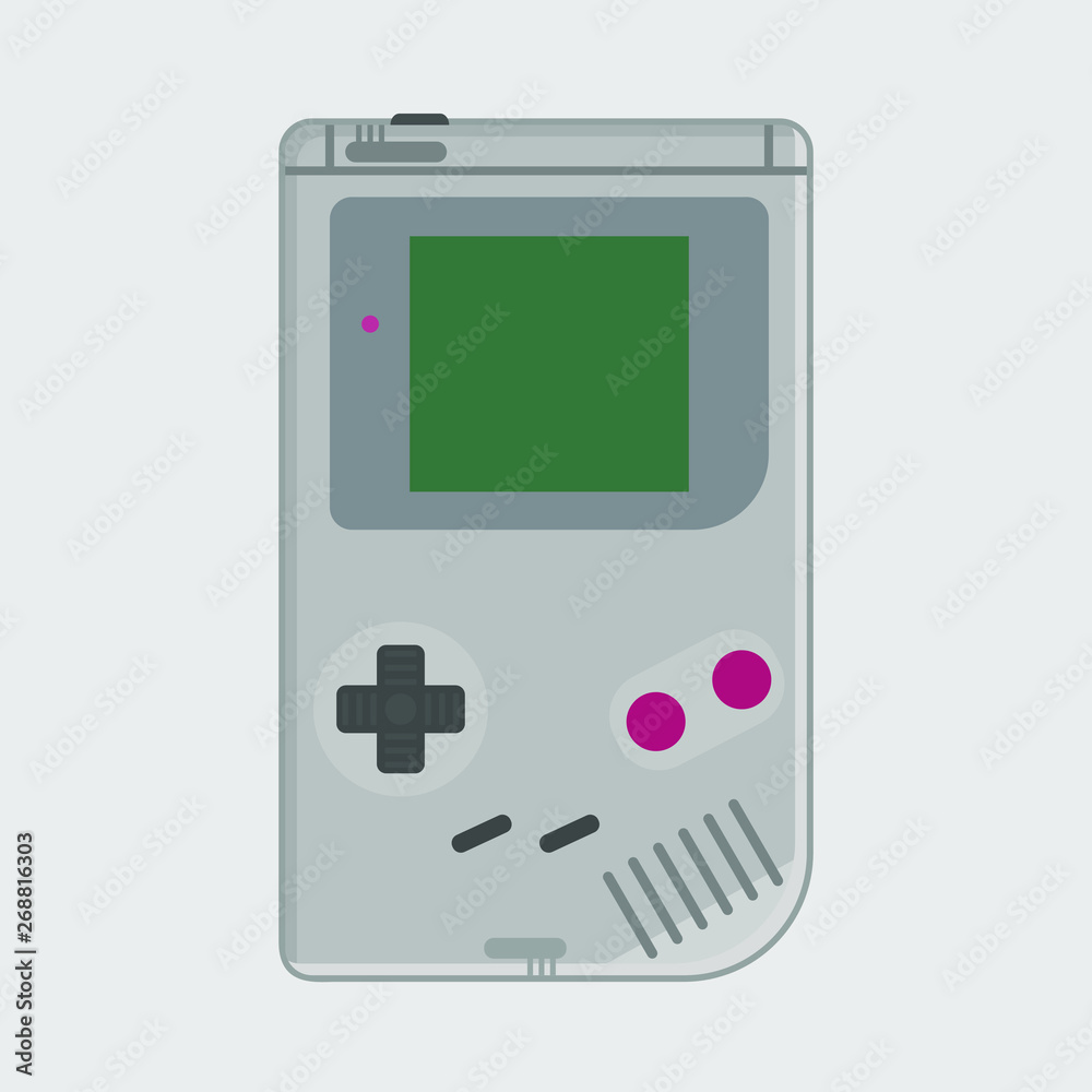 Retro Handheld game console flat icon