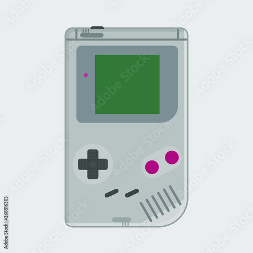 Retro Handheld game console flat icon