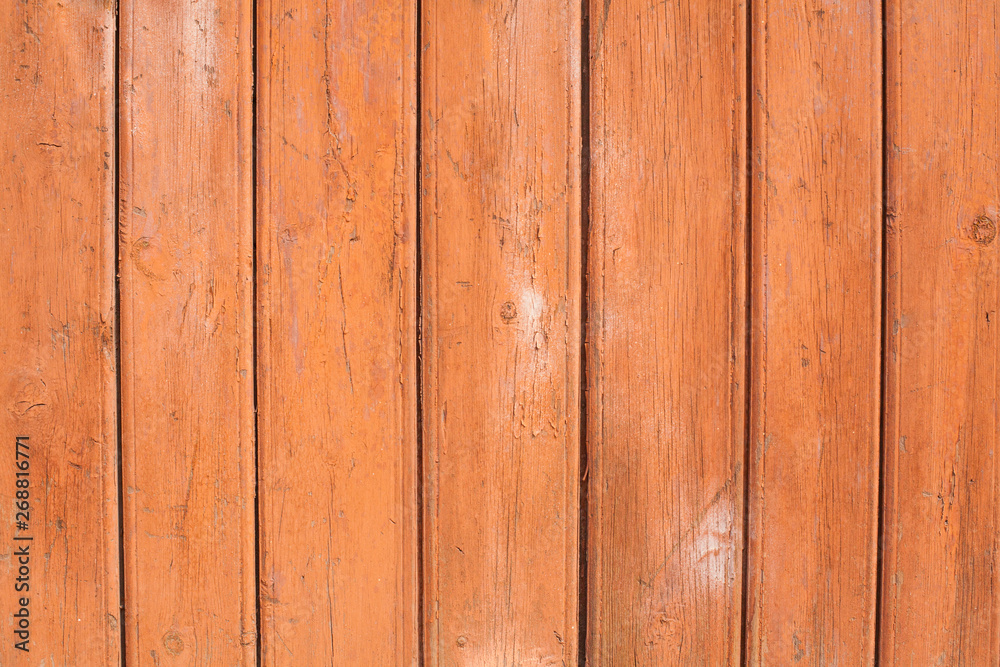 Obraz premium Orange Wooden Background, Wood Texture with paint