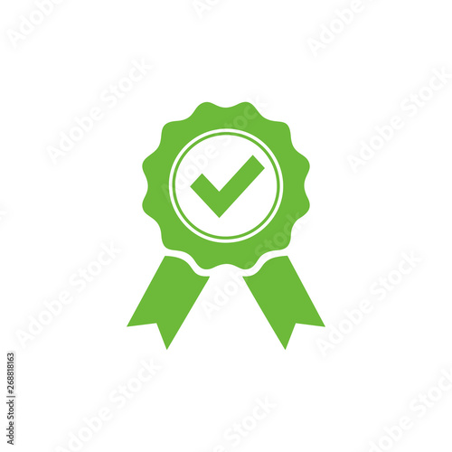 Approved or Certified Medal Icon Vector