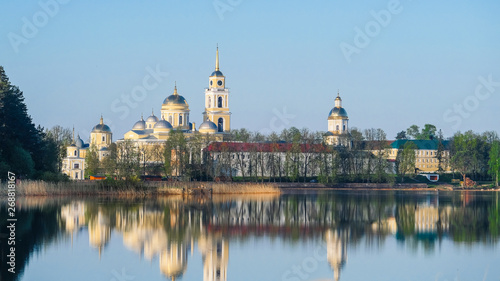 Svetlitsa, Russia - May, 20, 2019: Nilo Stolobenskyi monastery in Svetlitsa, Russia on Seliger lake photo