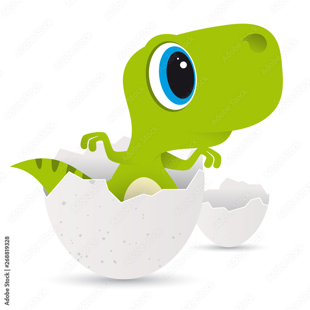 Vector seamless with Dinosaur and eggs for your design textile, wallpapers,  fabric, posters. Funny dinosaurs and Pterodactyl hatching from an egg.  Vector illustration Stock Vector Image & Art - Alamy