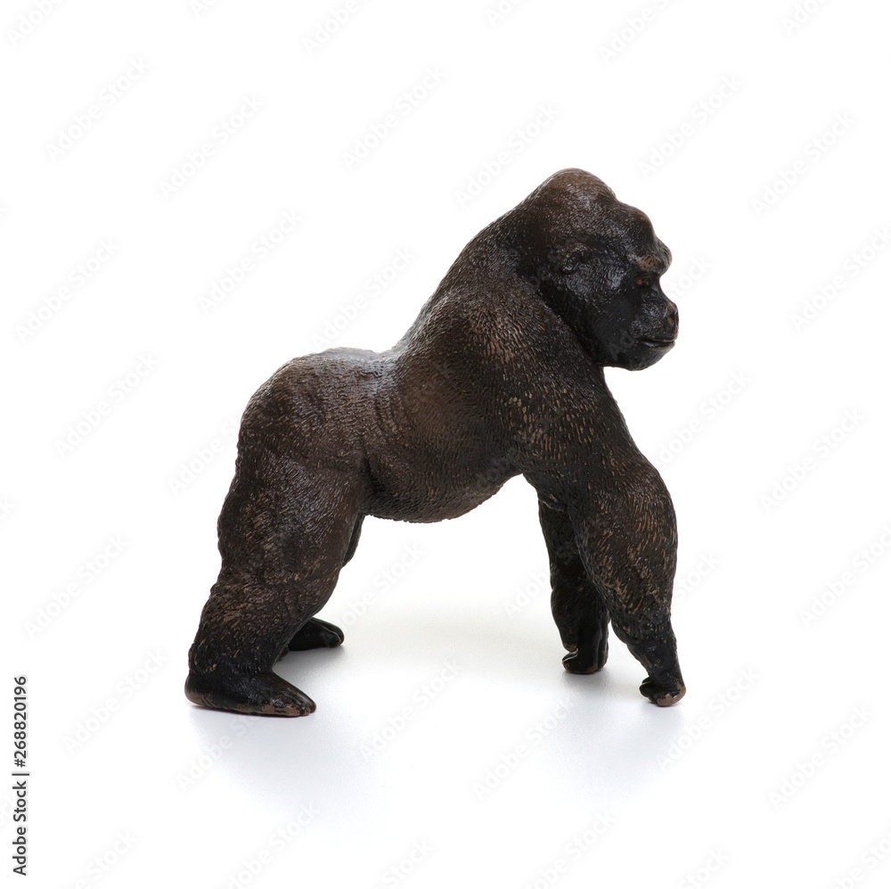 Toy gorilla  isolated on white